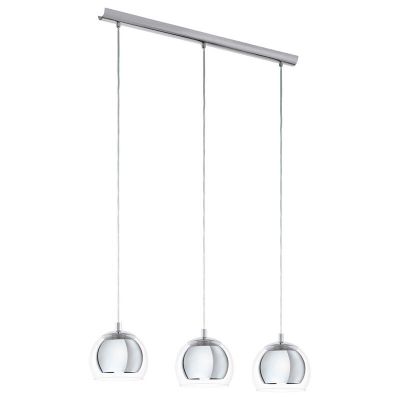 Chrome design pendant light glass, Iroma