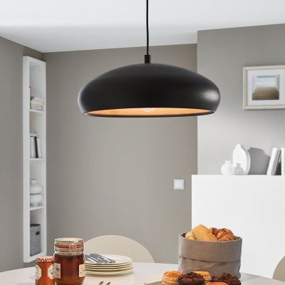 Black modern dome pendant light metal, Egine