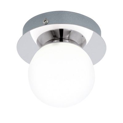 Chrome modern ceiling light glass, Escha, 3W, 3000K LED, IP44