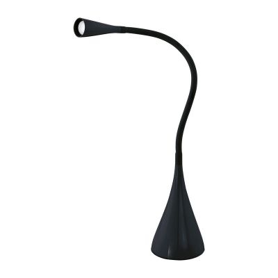 Black modern desk lamp plastic, Lieselot, with touch dimmer