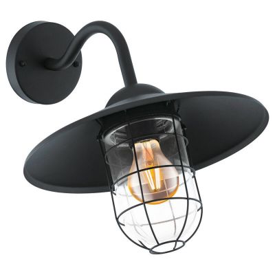 Black outdoor light steel, Alyena, IP44