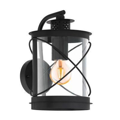 Black outdoor light plastic, Alisia, IP44
