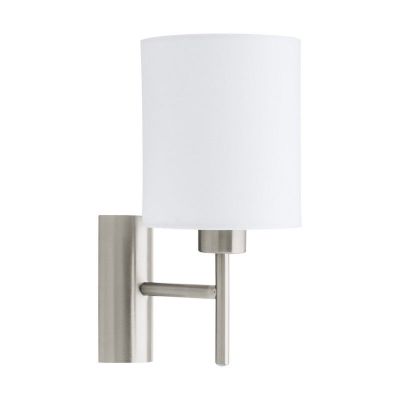 White modern wall light fabric, Abano, with switch