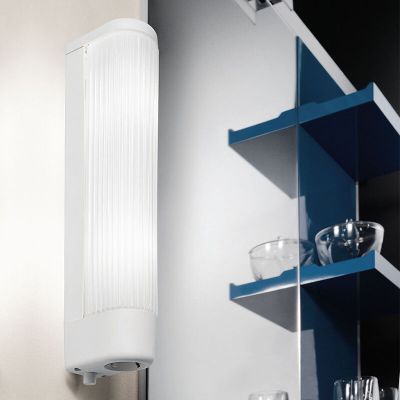 White mirror lighting glass, Amrita, with switch