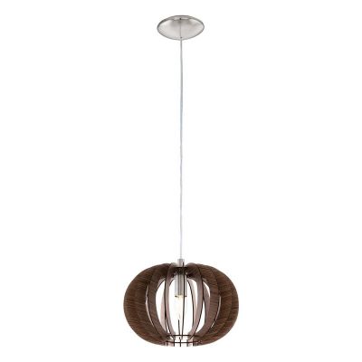 Brown rustic pendant light wood, Kiran