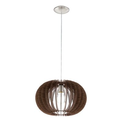 Brown rustic pendant light wood, Kiran