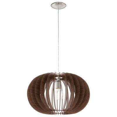 Brown rustic pendant light wood, Kiran