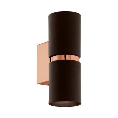 Brown design up down wall light metal, Annely