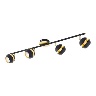 Golden modern ceiling spotlight steel, Josse