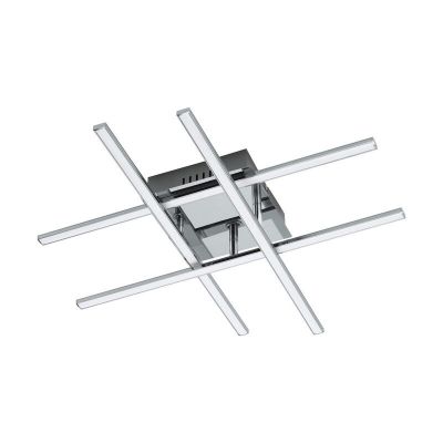 Chrome modern ceiling light steel, Arantxa, 24W, 3000K LED