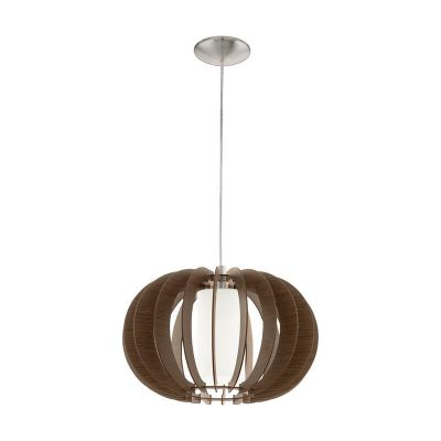 Brown rustic pendant light wood, Kiran