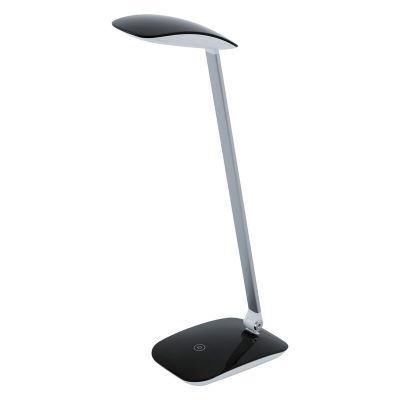 Black modern desk lamp plastic, Arslan, 5W, 4000K LED, with touch dimmer