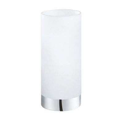 Chrome modern table lamp glass, Asiye, with switch