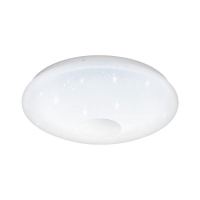 Silver ceiling light plastic, Barbera, 20W, warm to cold white adjustable LED