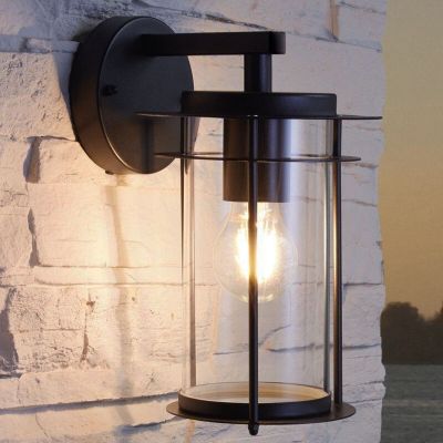 Black outdoor light glass, Bijou, IP44