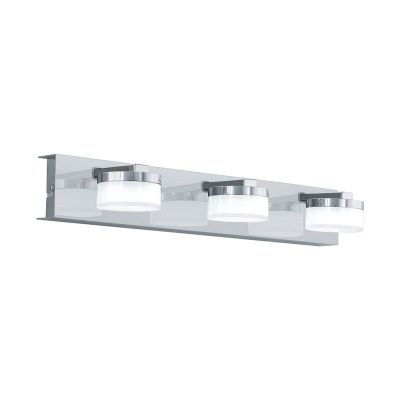 Chrome modern wall light plastic, Busra, 7W, 3000K LED, IP44