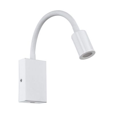 White modern wall light plastic, Cafer, 4W, 3000K LED, with switch