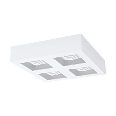 White modern flush ceiling light steel, Olger, 6W, 3000K LED