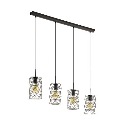 Brown industrial pendant light steel, Okan