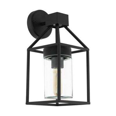 Black modern outdoor light metal, Riff, IP44