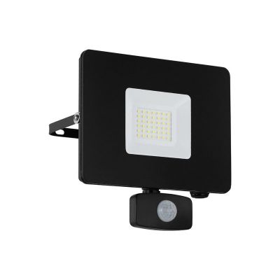 Black outdoor wall light with motion sensor aluminium, Joey, IP44