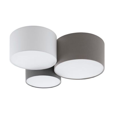 White modern flush ceiling light steel, Regina