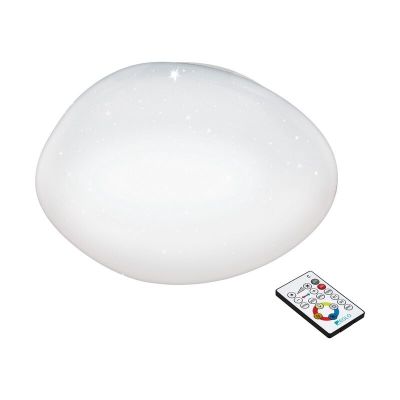 White flush ceiling light steel, Tyrell, 21W, adjustable light colour LED
