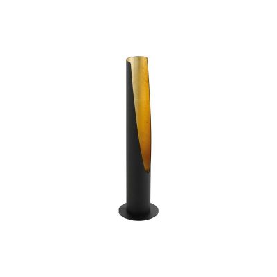 Golden modern table lamp steel, Aloysius, with switch