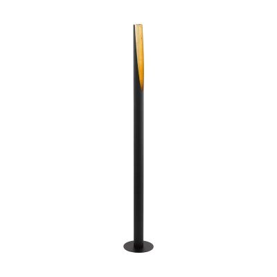 Golden modern floor lamp steel, Aloysius, with switch