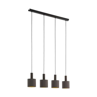 Brown modern pendant light fabric, Mies