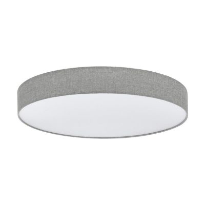 Grey modern ceiling light plastic, Sila, 60W, warm to cold white adjustable LED, with remote control