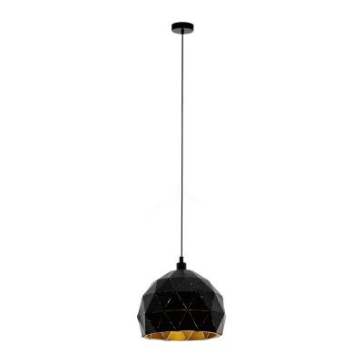 Black modern pendant light steel, Silva