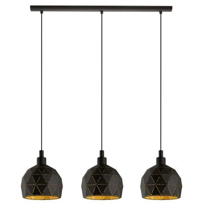 Black modern pendant light steel, Silva