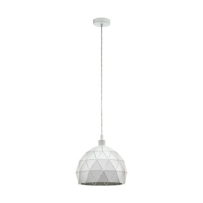 White modern pendant light steel, Silva