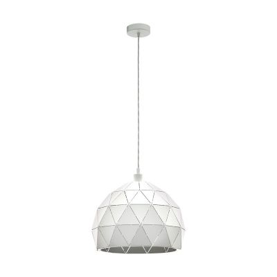 White modern pendant light steel, Silva