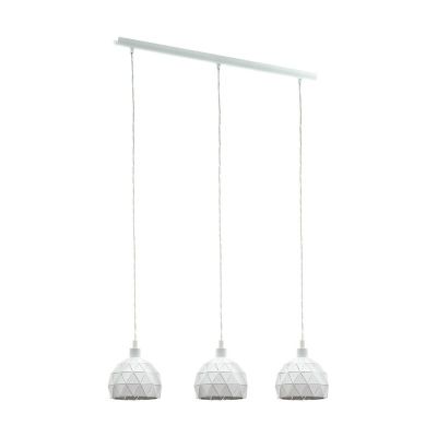 White modern pendant light steel, Silva