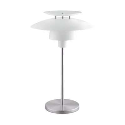 Nickel design table lamp steel, Lariana, with switch