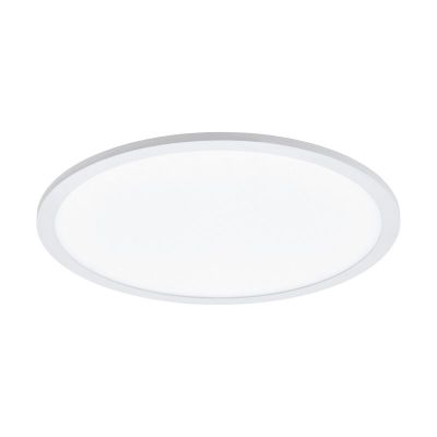 White flush ceiling light aluminium, Ericus, 19W, adjustable light colour LED