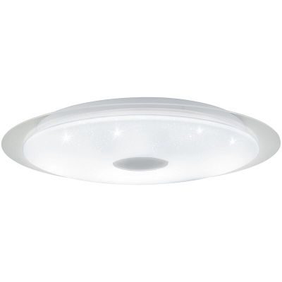 Transparent modern flush ceiling light plastic, Jouri, 36W, adjustable light colour LED