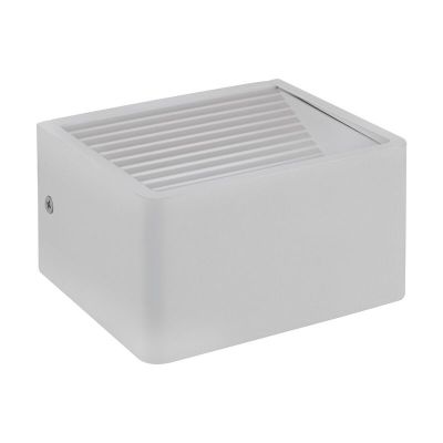 White modern outdoor light aluminium, Nicoliene, 6W, 3000K LED, IP65