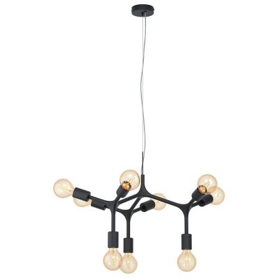Black modern pendant light steel, Anjana