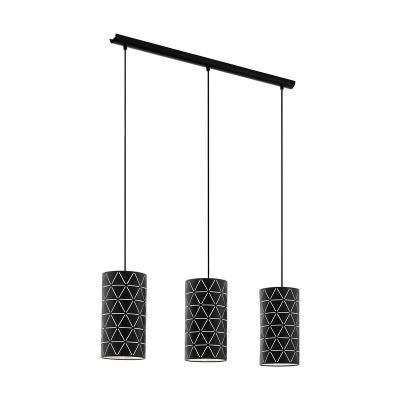 Black modern pendant light steel, Simona
