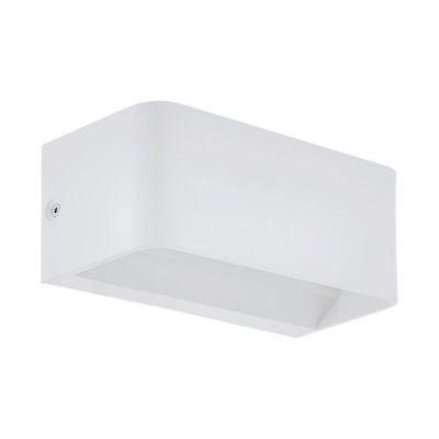 White wall light aluminium, Tjalle, 10W, 3000K LED