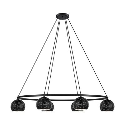 Black modern pendant light steel, Madelein