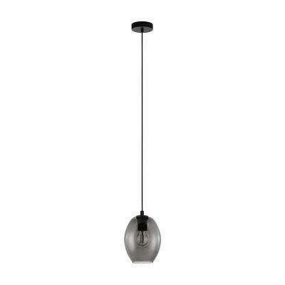 Grey pendant light smoke glass, Lucian
