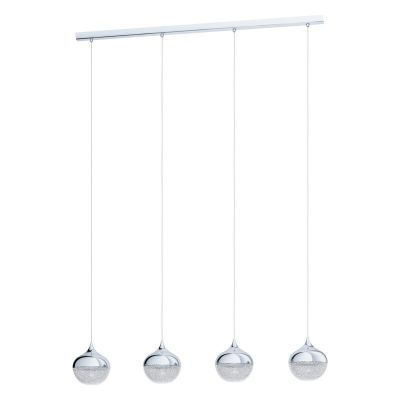 Chrome pendant light steel, Evelyn