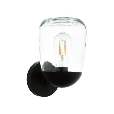 Black modern outdoor light aluminium, Kerwin, IP44