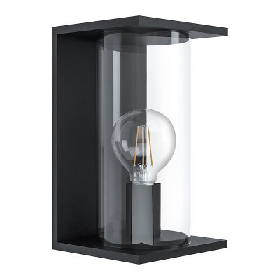Black modern outdoor light steel, Laszlo, IP54