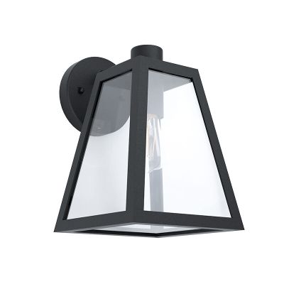 Black modern outdoor light aluminium, Laurens, IP44