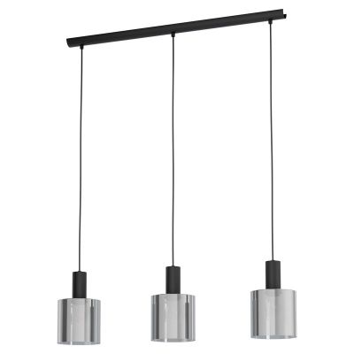 Grey pendant light smoke glass, Paulina
